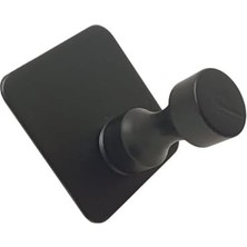Yapışkanlı Havlu Bornoz Banyo Askılık Ince Belli Tekli Mat Siyah 4 Lü Paket