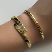 Luckyb Store Soldan 1. Taşlı Sarmal Çelik Kelepçe