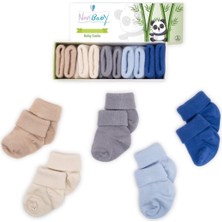 Delixa 5' Bambu Yenidoğan Bebek Çorap (Winter Boy, 0-6 Ay)