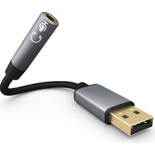 3.5mm Adaptörü USB Transferi Ses Kartı Aux Hifi Ses Uzatma Kablosu Pc Için 3.5mm Jack Hoparlör Kulaklık Kulaklık Adaptörü