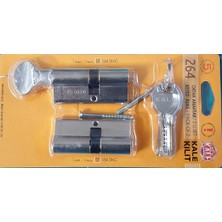 Kilit 264 Ortak Anahtarlı 2'li Set (Snc+Smc) Kilit Silindiri, Barel (68 Mm)