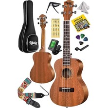 TN-26MC Case Hakiki Ağaç Tenör Ukulele (Çanta Tuner Askı Metod Yedek Tel)