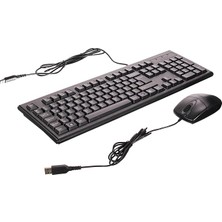 Tech KM-72620D Kablolu Q Türkçe Klavye ve Optik Mouse Seti
