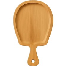 Sunum Tabağı – Saplı Ergonomik Tasarım, Doğal Ahşap, Çevre Dostu, Kahvaltı, Peynir, Meze ve Tatlı Sunumu Için Şık ve Dayanıklı