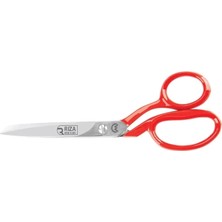 Nemere 3257-8 Tekstil / Yatık Konfeksiyon Makası No: 8 Inç / 20,32CM - Nikel Kaplama, Kırmızı Saplı, Mikro Tırtıllı