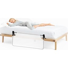 Baby - Desensiz Beyaz Fileli Katlanabilir Yatak Bariyeri 120 cm