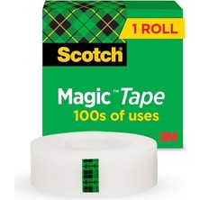 810-1933 Scotch Magic Bant Görünmez, Üzerine Yazılabilir Ofis Bandı Şeffaf