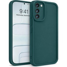 Fenza Samsung Galaxy S22 Uyumlu Yeşil Renkli Mat Silikon Telefon Kılıfı