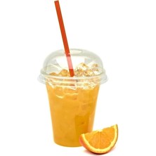 cc Pet Kapaklı Plastik Milkshake Limonata Bardağı 50 Adet Şık Tasarım ve Dayanıklılık