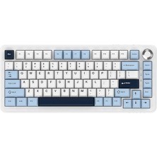 Oyuncu Klavye Ajazz AK820 Max Plus Daydream Switch 3 Modlu Mekanik Oyun KLAVYESI-8000 Mah Batarya Rgb-Hot Swap (AK820 Max Plus - Mavi Beyaz - Daydream)