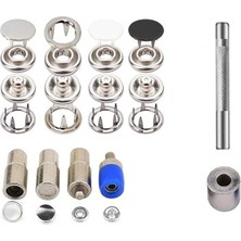 120SET Sedef Siyah Beyaz Krom Çıt Çıt ve Çekiç Kalıp Seti