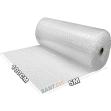 Evi Balonlu Naylon Patpat 100CM Genişlikte Rulo Havalı Eşya Koruma Ambalaj Pat Pat (100CM x 5m)