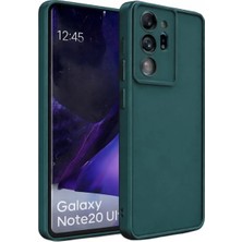 Fenza Samsung Galaxy Note 20 Ultra Uyumlu Yeşil Renkli Mat Silikon Telefon Kılıfı