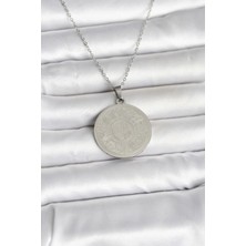 Pazarcan Çelik Gümüş Renk Ayetel Kürsi Yazılı Kolye