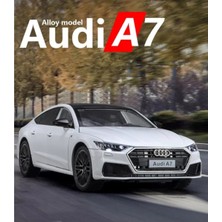 Aksoy Toys Audi A7 Beyaz Metal Araba 1:24 Ölçek Diecast Model Araba 20 cm