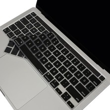 MacBook Klavye Koruyucu Silikon Film Us Ingilizce Amerikan-Return-Enter-Için Türkçe Çeviri Baskı Touchbar Pro 13-16 Inç A2251 A2289 A2338 A2141 Uyumlu, Ultra Ince Yıkanabilir Siyah