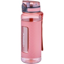 Fiftyfifty 800ML -Büyük Boy- Tritan Su Matarası Silikon Korumalı Kaydırmaz Gövde Pudra