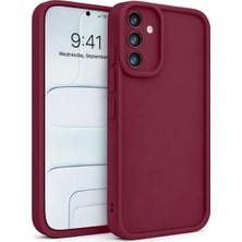 Fenza Samsung Galaxy S25+ Uyumlu Bordo Renkli Mat Silikon Telefon Kılıfı