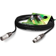 Cable Yaz Kablo Mikrofon Kablosu Stage 22 Highflex Xlr 3 Kutuplu Neutrik NC3MXX / Xlr 3 Kutuplu Neutrik NC3FXX, Cırt Cırtlı Bantlı, Siyah (3 M)