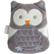 Kiraz Çekirdekli Baykuş Kadife Gaz Yastığı/gri