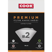 Premium Filtre Kahve Kağıdı, Ebat 2, 80 Adet