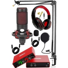 Central-Rd Pack-2 Stüdyo Kayıt Ekipmanları GLX-700RD Ses Kartı Cxn-30 Stüdyo Mikrofon