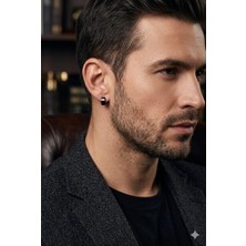 Tılsım Accesories Çelik Erkek Küpe Siyah