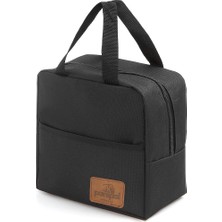 Thermal Kaplamalı Beslenme Çantası 5.8 Lt (Sıcak/soğuk) Siyah Seyahat, Kamp ve Piknik Çantası