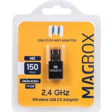 USB Stick Wifi Adaptör, 7601 Chipset, 2.4ghz, 150 Mbps, Hd Uydu Alıcı Uyumlu USB Stick Wifi Adaptör, 802.11N, Magbox