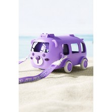 Artopio Araba Otobüs Şekilli Çocuk Suluk Matara 500 ml | Pipetli, Sızdırmaz Spor Şişe -500ML