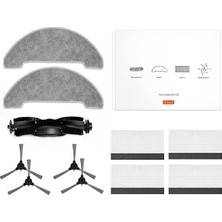 D5S Pro Aksesuar Kiti, 11 Parça (4 Yan Fırça + 4 Hepa Filtre + 2 Mikrofiber Paspas Bezi + 1 Rulo Fırça)