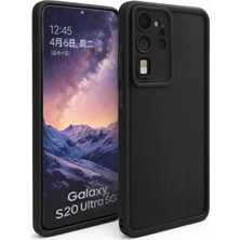 Fenza Samsung Galaxy S20 Ultra Uyumlu Siyah Renkli Mat Silikon Telefon Kılıfı