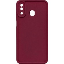 Fenza Samsung Galaxy A20 ve A30 ve M10S M20S Uyumlu Bordo Renkli Mat Silikon Telefon Kılıfı