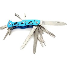 Çok Amaçlı Isveç Outdoor Kamp Çakısı 111MM Büyük Boy - Paslanmaz Çelik Mavi