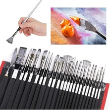 24 Parça Siyah Çantalı Sanat Fırçası Seti