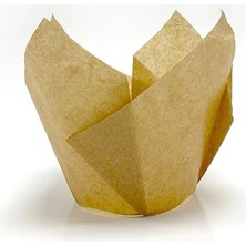 Hediye Sepeti 100'LÜ Klasik Lale Kapsül Kraft Muffin Kek Kalıbı, Tulip, Safari Konsept, Cupcake Kağıdı Doğum Günü Parti Dekorasyonu Için