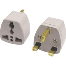 Ile Uyumlu Ingiliz Ingiltere Elektrik Priz Fiş Çevirici Dönüştürücü Adaptör Aparat Dönüştürücü (Beyaz)
