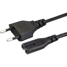 Ab 2- Yuvalı Yazıcı Güç Kablosu Kablosu, Polarize Olmayan (IEC-320-C7 - Cee 7/16) Avrupa Seyahati Için Tv, Yazıcı, Şarj Cihazları, Ps4 Oyun Konsolu ve Daha Fazlası ile Çalışır