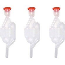 Fermantasyon Tüpü, Şeffaf Fermantasyon Hava Kilidi, Şarap Çek Valfı, Fermantasyon Vanası 3pc Fermantasyon Tüpü Şarap Fermantasyonu Şarap Birası Yapımı Için Plastik Fermantasyon Kilit Stoperi