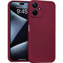 Fenza Samsung Galaxy A06 Uyumlu Bordo Renkli Mat Silikon Telefon Kılıfı