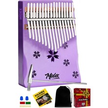 KLX-870 Mor Renk Yüksek Kaliteli Ahşap Kalimba 17 Tuşlu Full Set