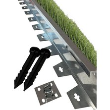 Garden Sert Düz Metal Galvaniz Çim Ayırıcı 6 M 3 Xt 2 M Çim Sınırlayıcı Çim Ayracı Çim Ayırıcı