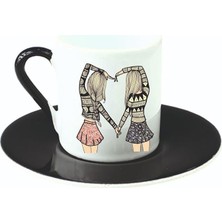 Arkadaşlık Türk Kahvesi Fincanı Siyah Tek Ebat ARL947457593837