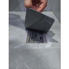 Gideri Kötü Koku Önleyici Uzun Silikon Mat Koku Giderici Dikdörtgen Sızdırmaz Ped Duş Gideri Kapağı Tıpası Böcek Önleyici Koku ve Su Geçirmez Yer Sifonu Kapağı Duş Kanalı (55 cm x 12 Cm)