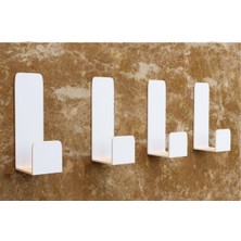 Beyaz 4lü Yapışkanlı Askılık Kapı Arkası Bornoz Askılığı Yapışkanlı Mutfak Banyo Askılık Havlu Askılığı Elbise Askılığı 4’lü Set 3m Yapışkanlı Tasarım MT75B