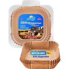 Pişirme Kağıdı, Fritöz Yağlı Kağıdı, Yanmaz Kağıt Xxl Uyumlu 50 Adet (Kare) (1, Kare Büyük Boy 20X20)