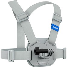Aksiyon Kamera Göğüs Askısı (Vest Chest) | Hızlı Çıkarılabilir Yelek Göğüs Kayışı | Gopro 13/12/11/10/9/8/7/6/5, Osmo Action 3/4/5 Pro, INSTA360 Modelleri ile Uyumludur (Gri)