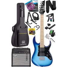 DE-150BL-50AMP Maple Klavye Hh Yüksek Kaliteli 50W Amfili Elektro Gitar Seti