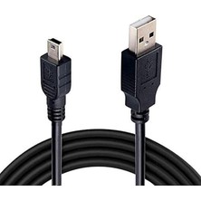 4575 Mini USB To USB Data Şarj Kablosu, Siyah