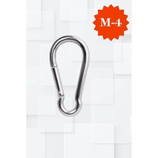 Karabina Çinko Ile Işlenmiş 316 Paslanmaz Çelik 40X20X4 mm (10 Adet)
